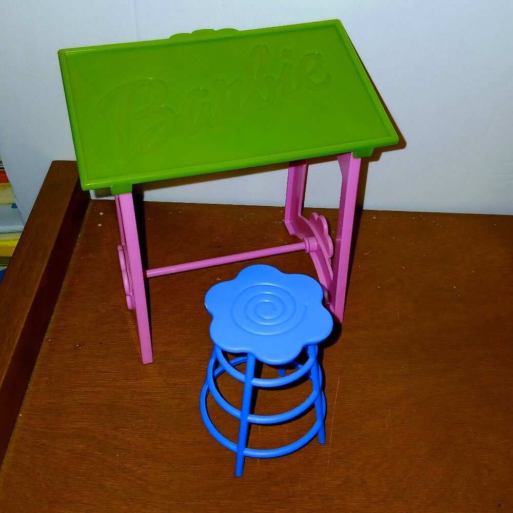 Barbie Mattel 2001 vintage desk set playscale dollhouse fashion doll furniture